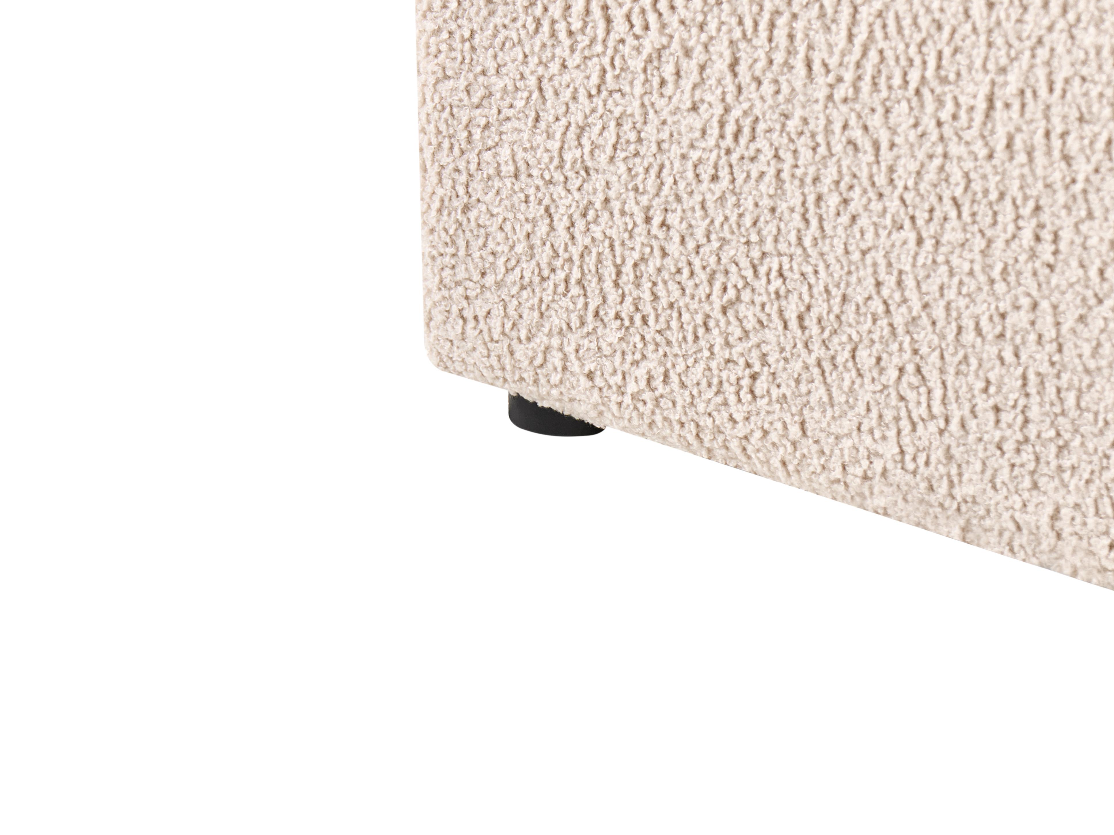 Bed met opbergruimte Bouclé NANTERRE 180 x 200 cm Beige