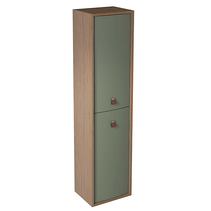 Colonne de salle de bains à suspendre ouverture droite Havana fougère mat H. 160 x L. 39 cm