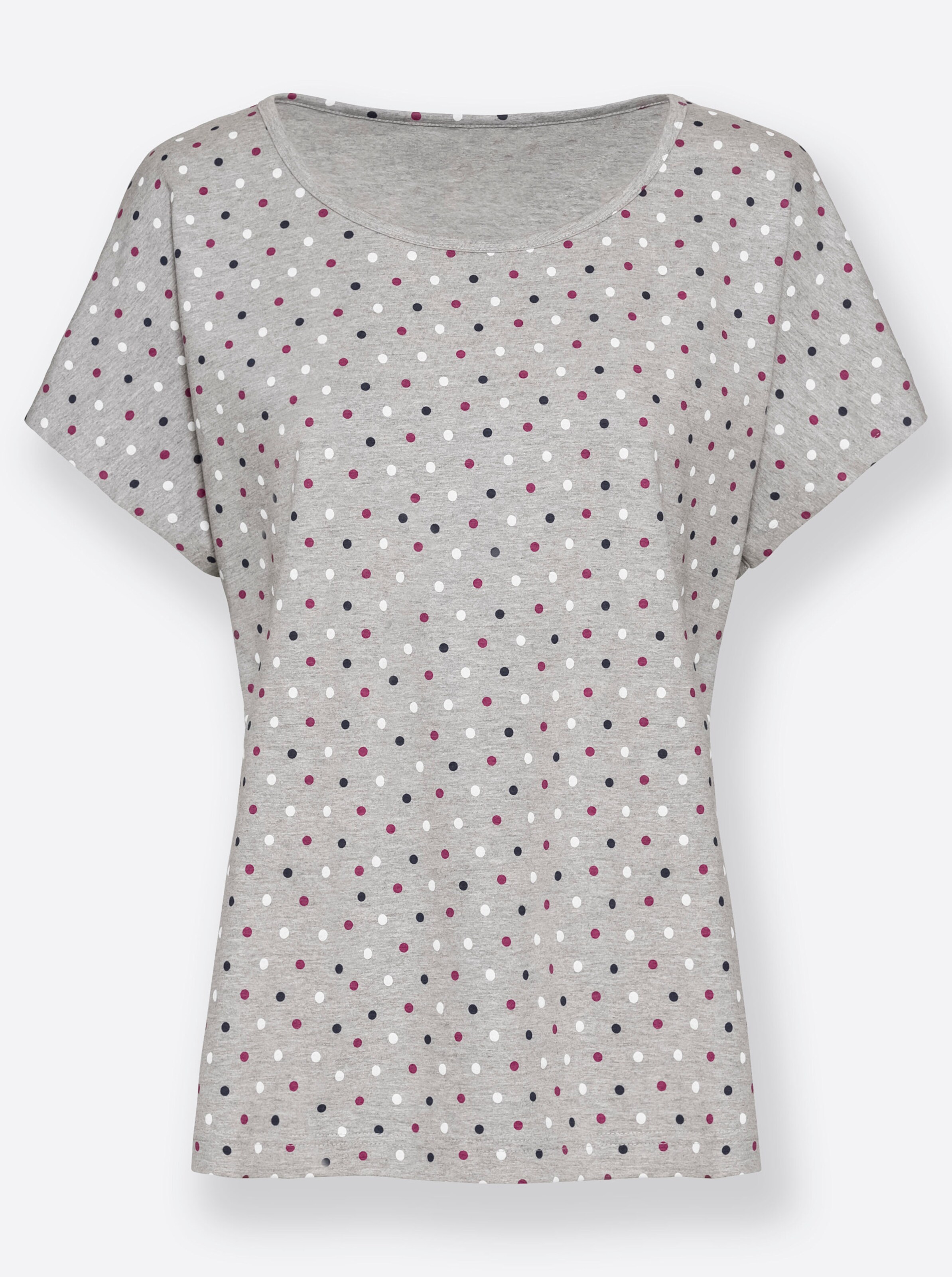 feel good Shirts in grau + grau-gepunktet