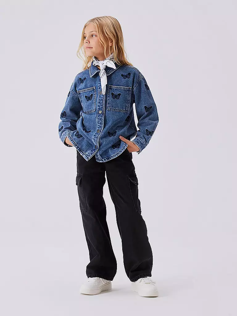 NAME IT Mädchen Cargojeans NKFROSE schwarz