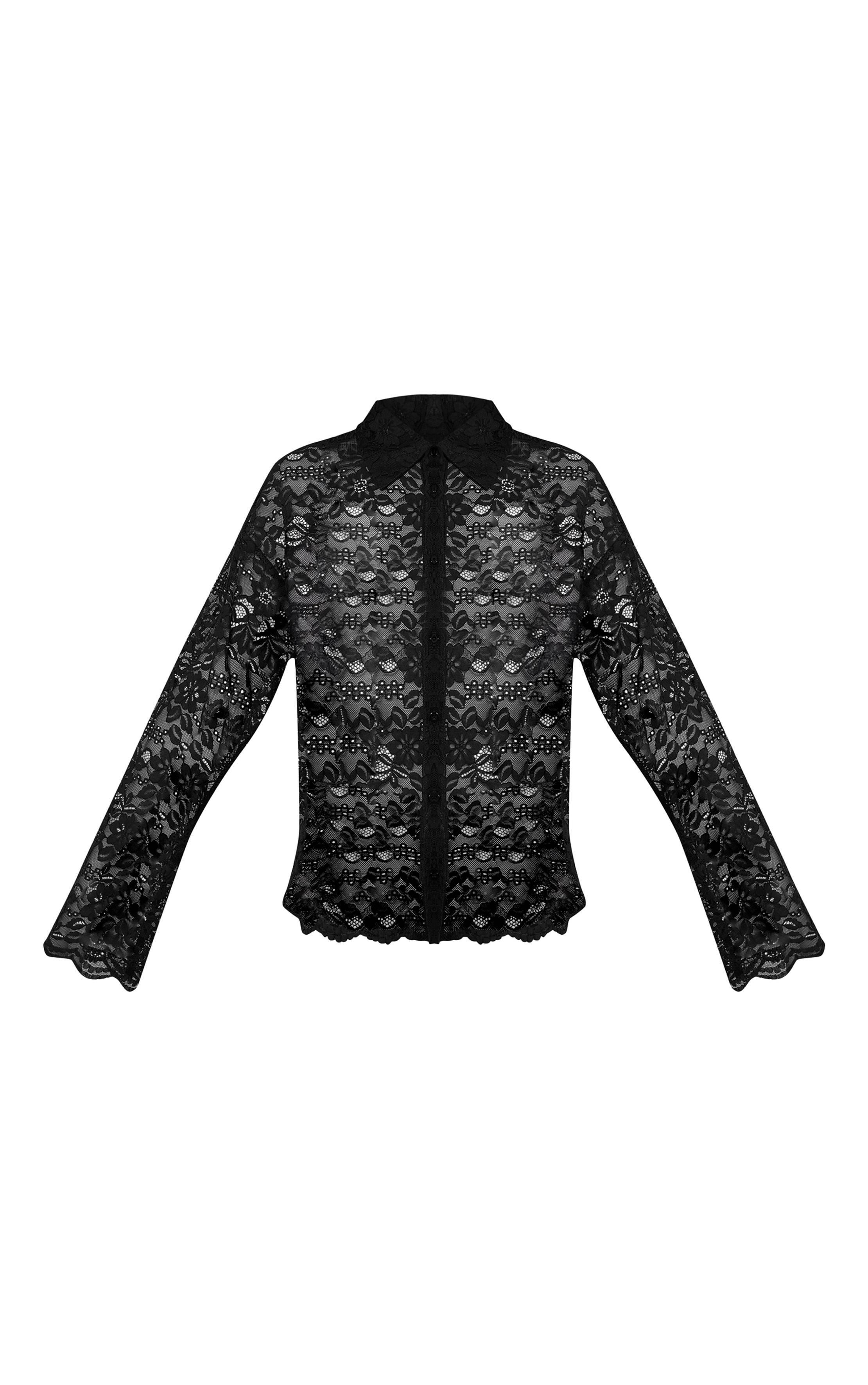 Noir Chemise En Dentelle