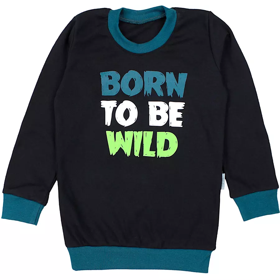 TupTam Kinder Jungen Pyjama Set Langarm 2-teilig schwarzgrün