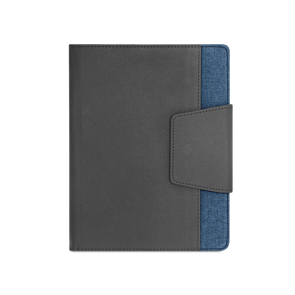 hi!dea 93788 - Couverture en PU et tissu polyester avec bloc-notes A5 avec pages unies