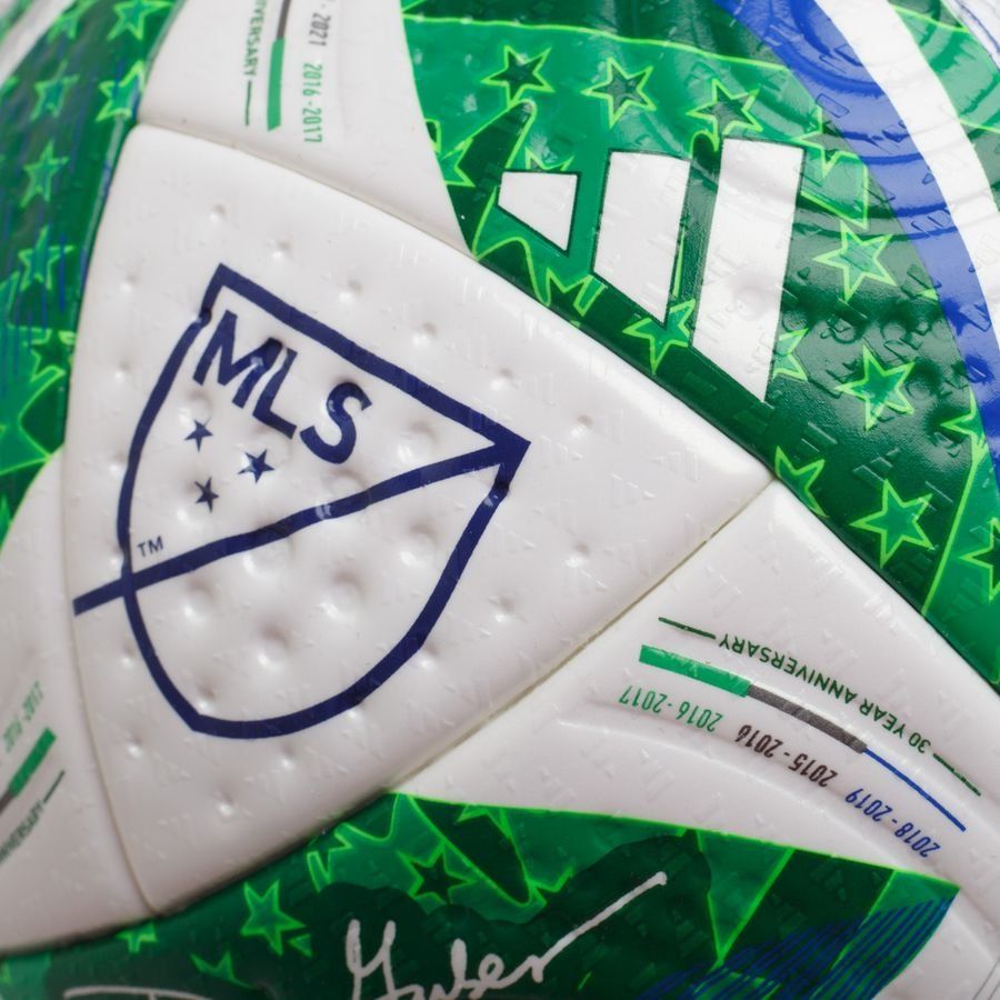 adidas Ballon Pro MLS Ballon de Match - Blanc/Vert/Bleu/Violet