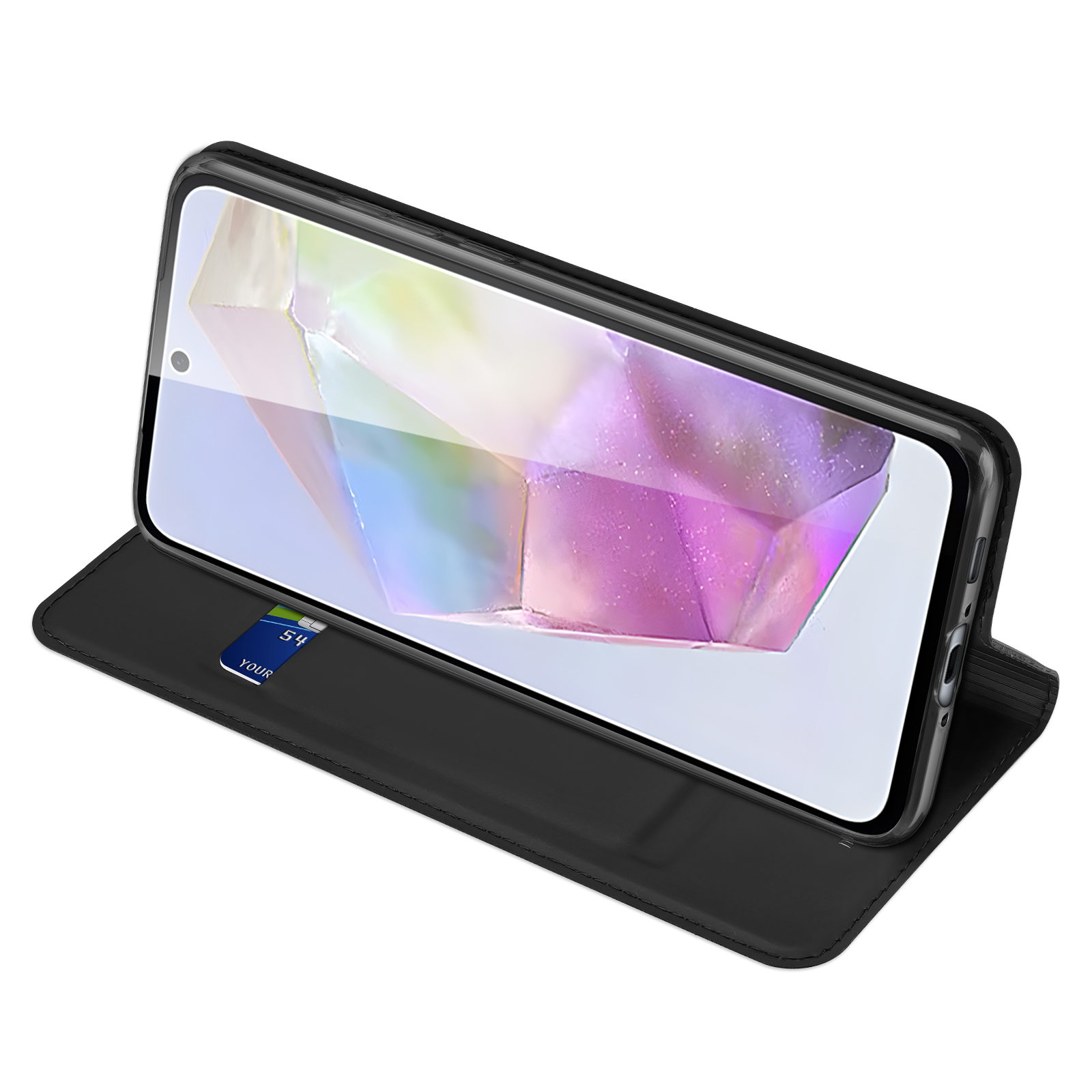 Samsung Galaxy A56 / A36 Flip Wallet Cover Leder Tasche - Schwarz