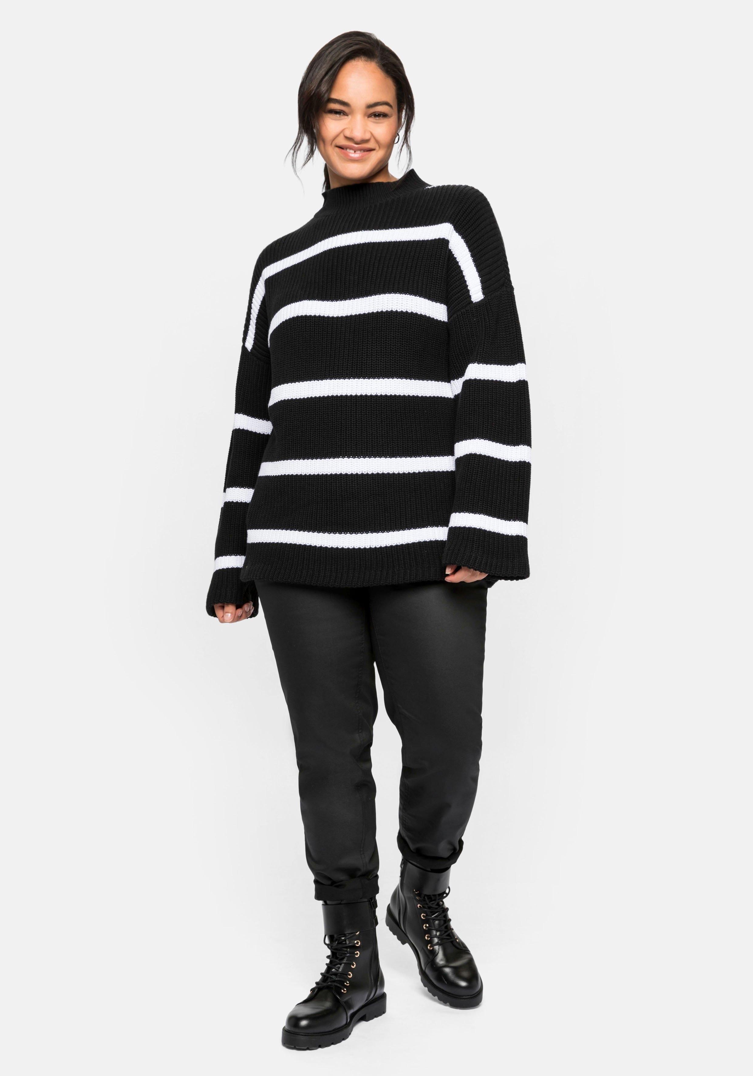 Pullover in Boxy-Form, mit Streifenmuster