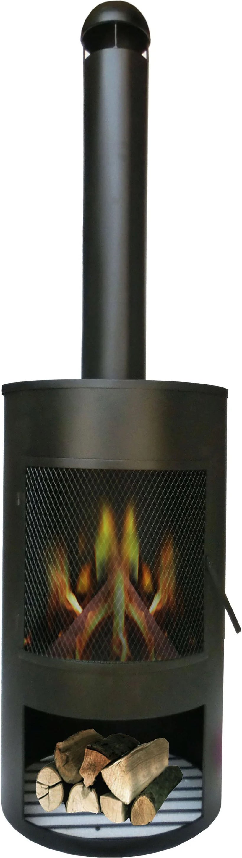 SenS-Line buitenkachel zwart D 45 H 155 cm
