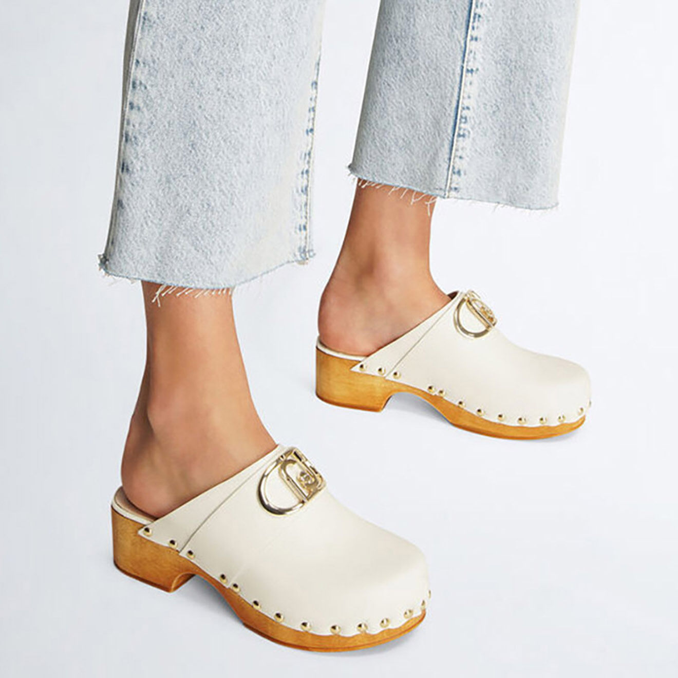 Liu-Jo Sabots en Cuir Nina blancs