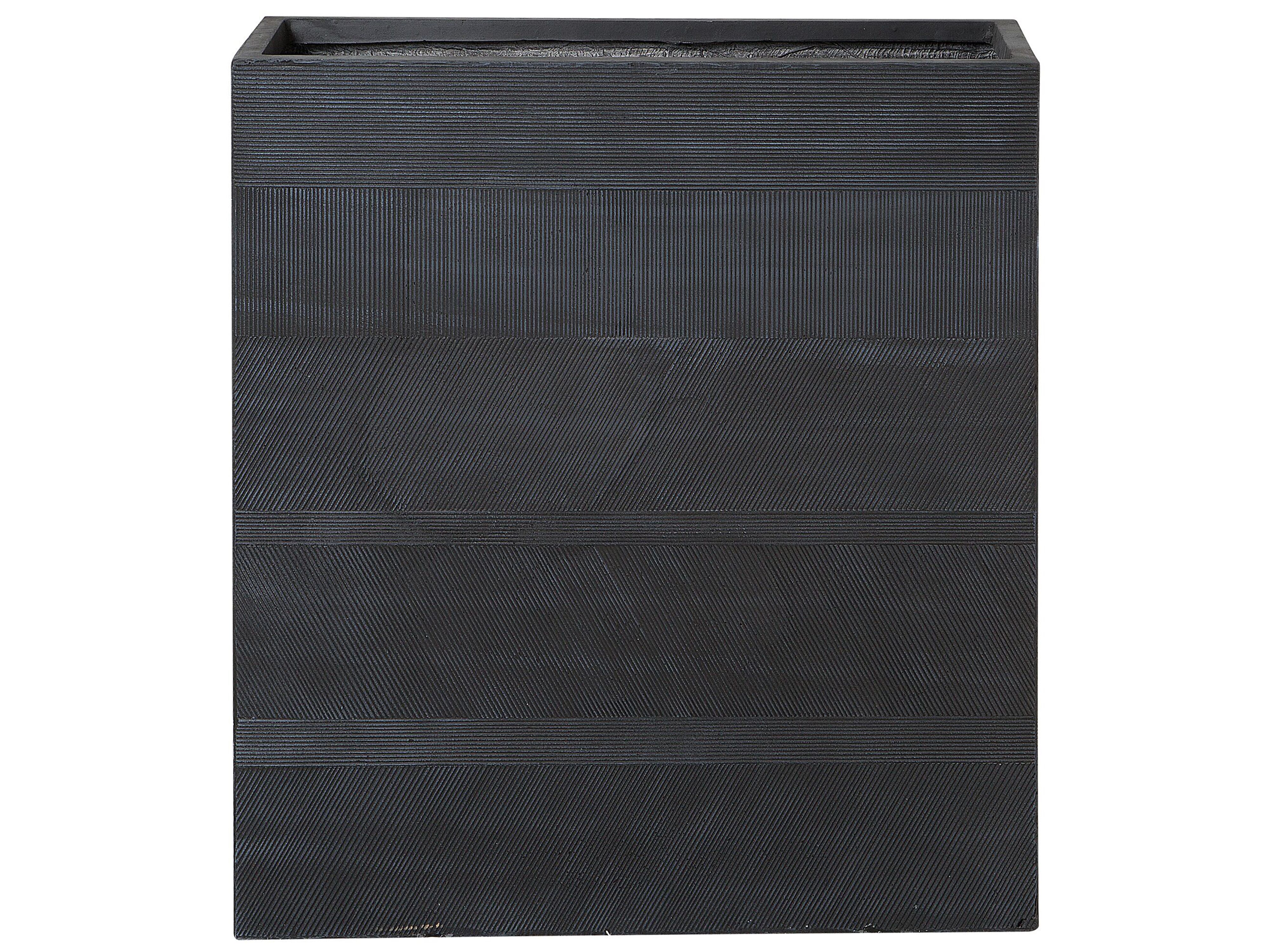 Bloempot THIMENA 80 cm Zwart
