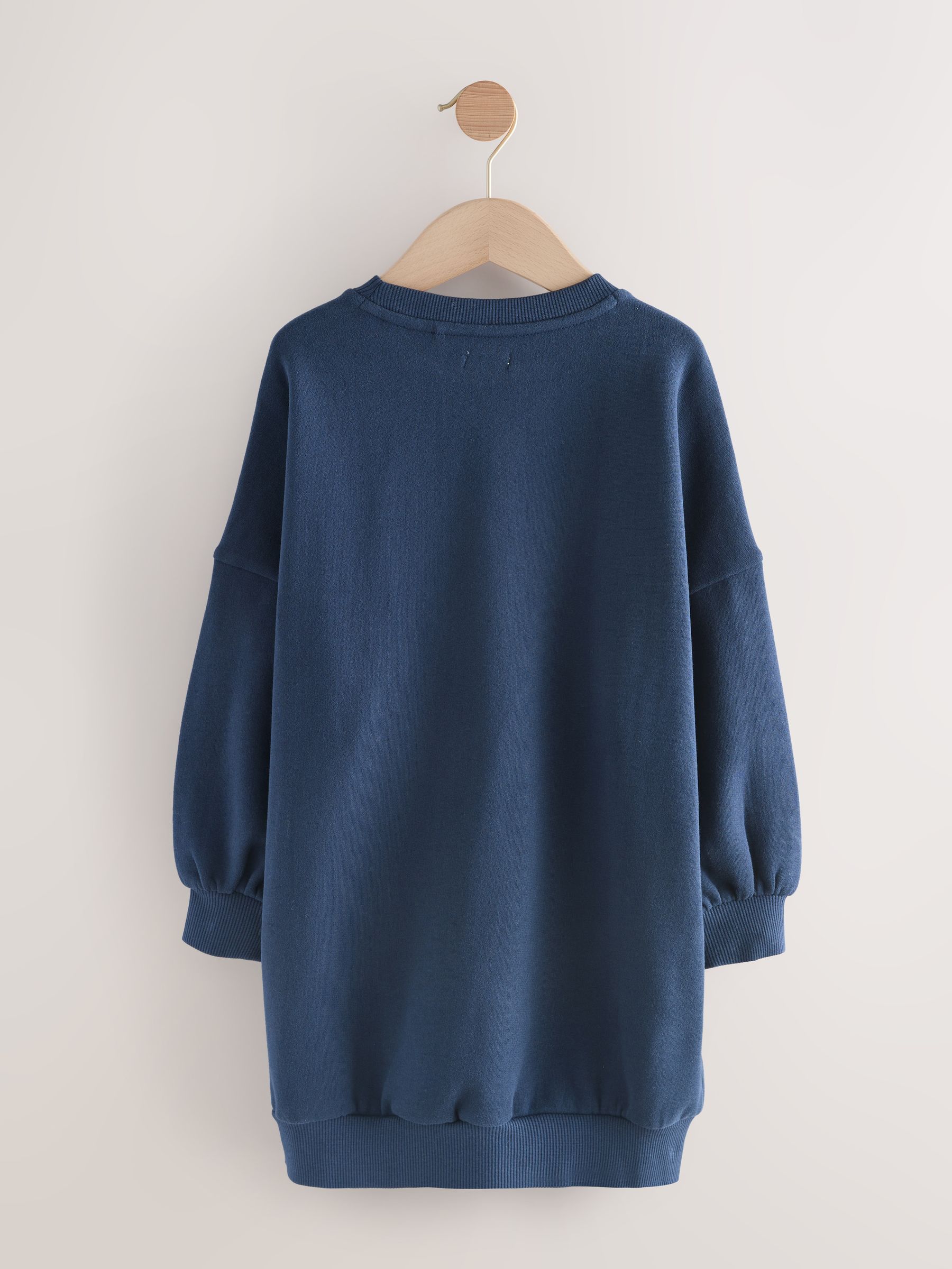 Marineblauw met lovertjes en sterrenprint - Trui-jurk (3-16 jr)