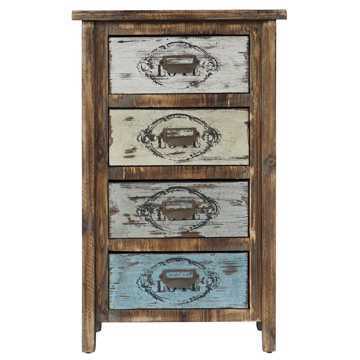 Kommode Leiria Schubladenkommode Schrank Shabby-Look, Vintage, 79x48x33cm