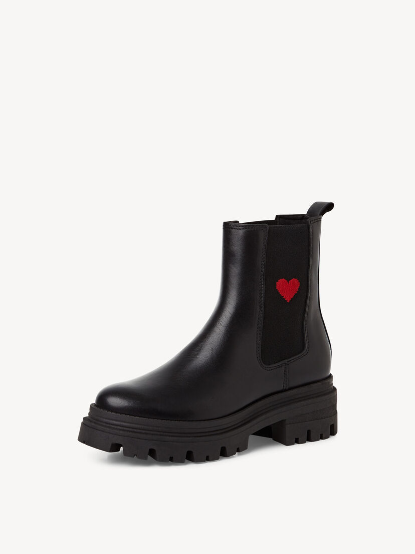 Leren Chelseaboot - zwart