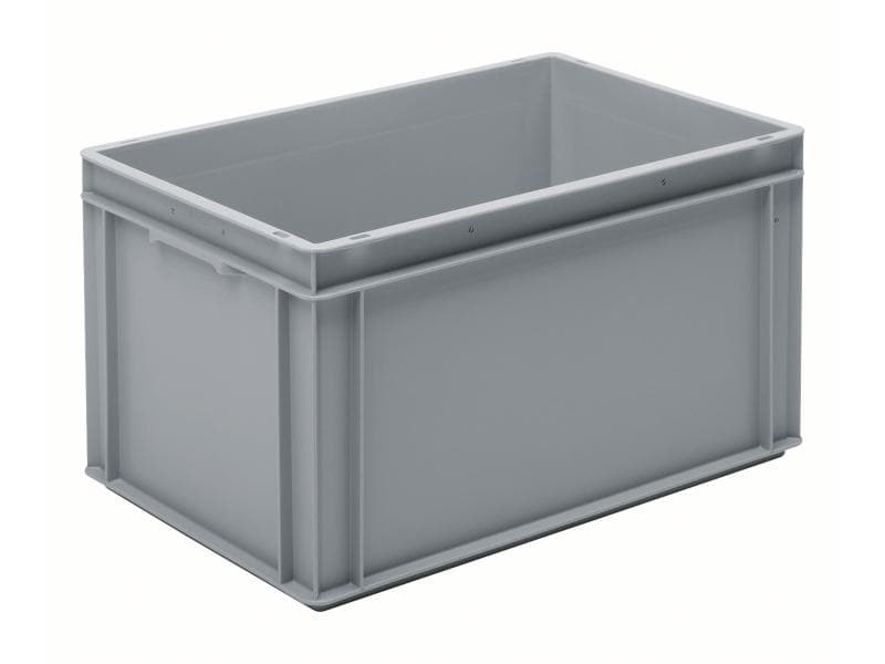 Utz Stapelbehälter RAKO 600x400x323 Grau Stapelbox mit Muschelgriffen, 1 Stück, grau