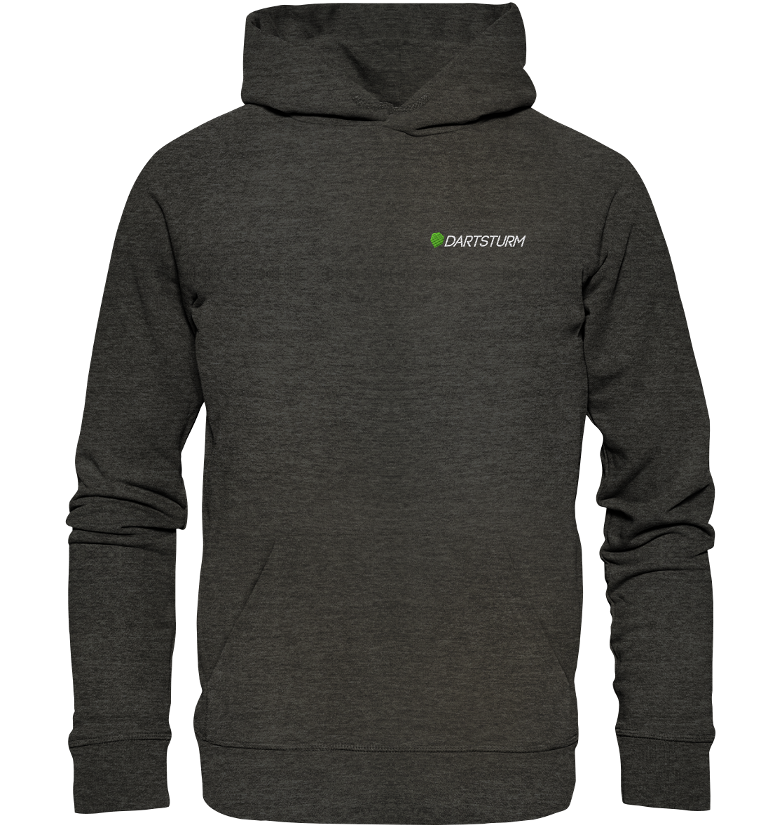 DartSturm - Logo Weiß Hoodie (Stick)