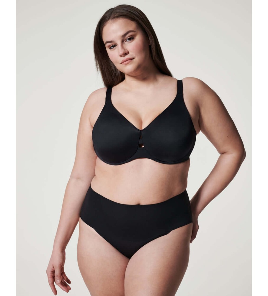 Calcinha modeladora sem costura de cintura alta SPANX preta