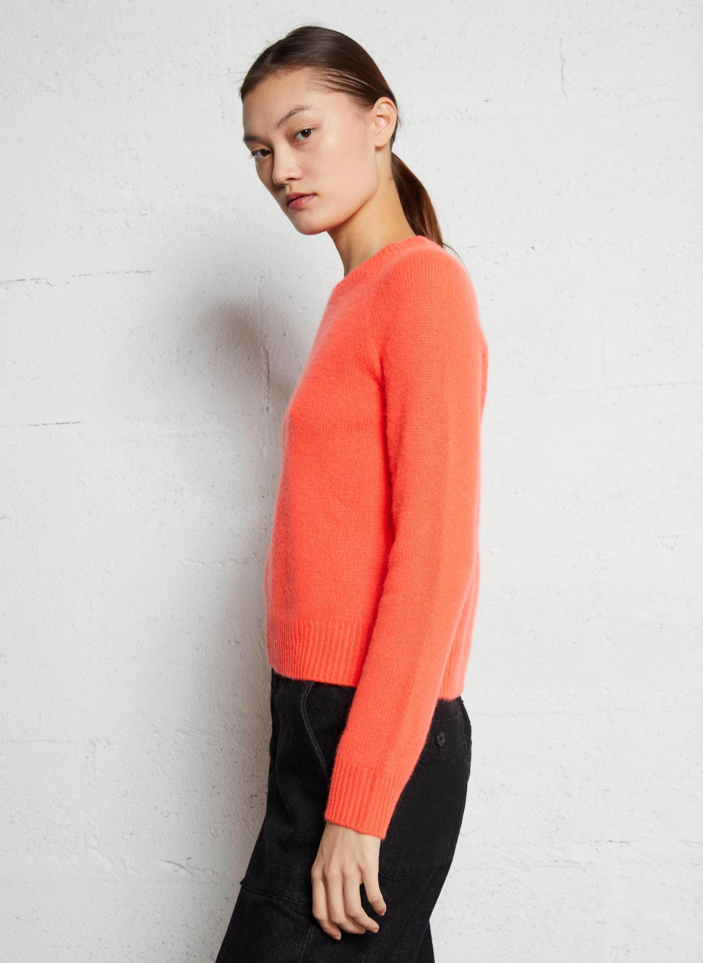 Pull droit en cachemire | Rose