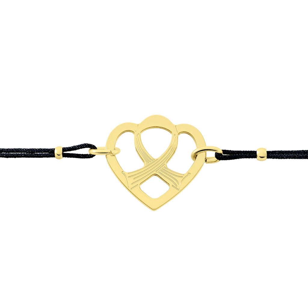 Bracelet Solidaire Lutte Contre Le Cancer Laiton Doré