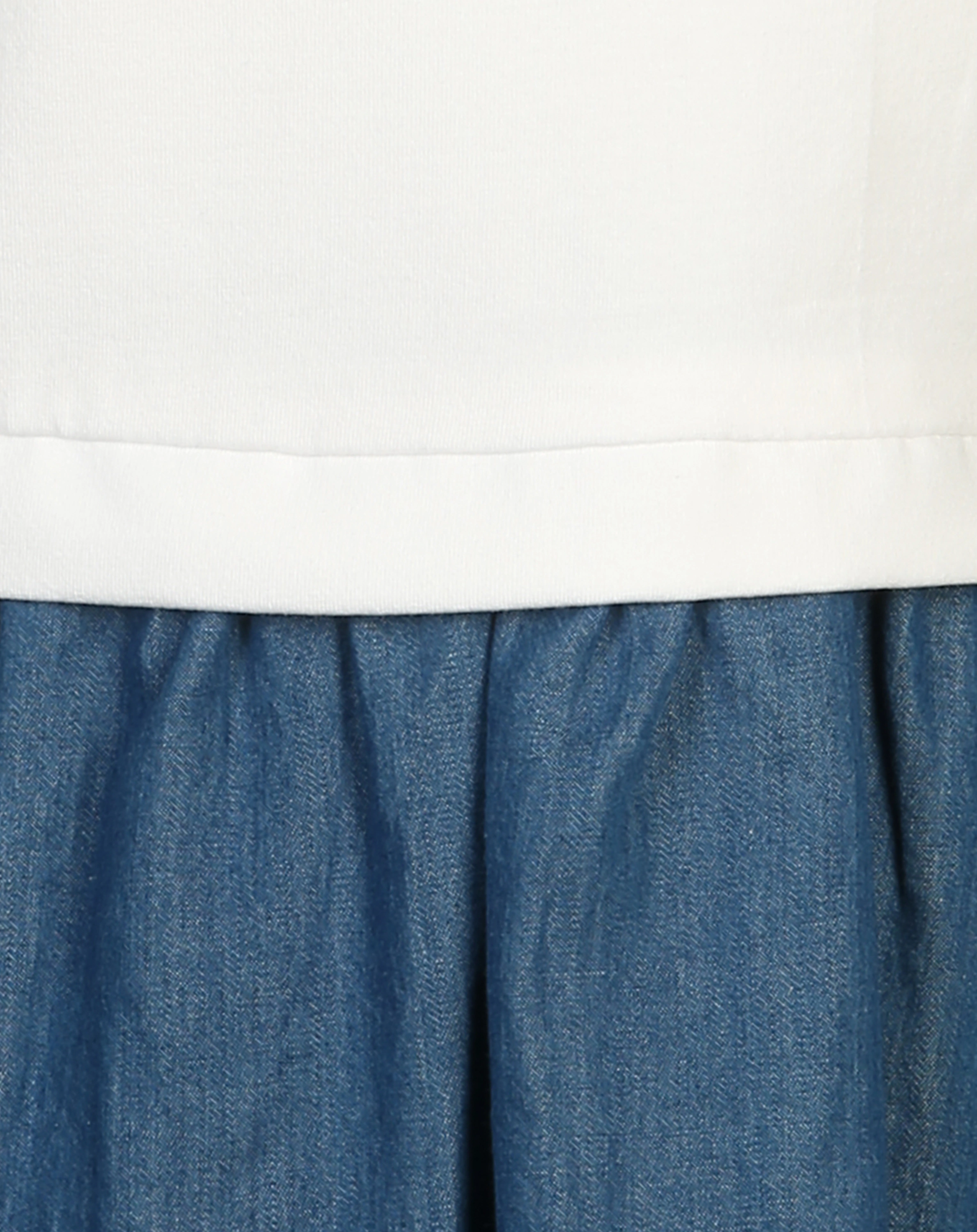 Kurzarmkleid MARGARITA in weiß/blau