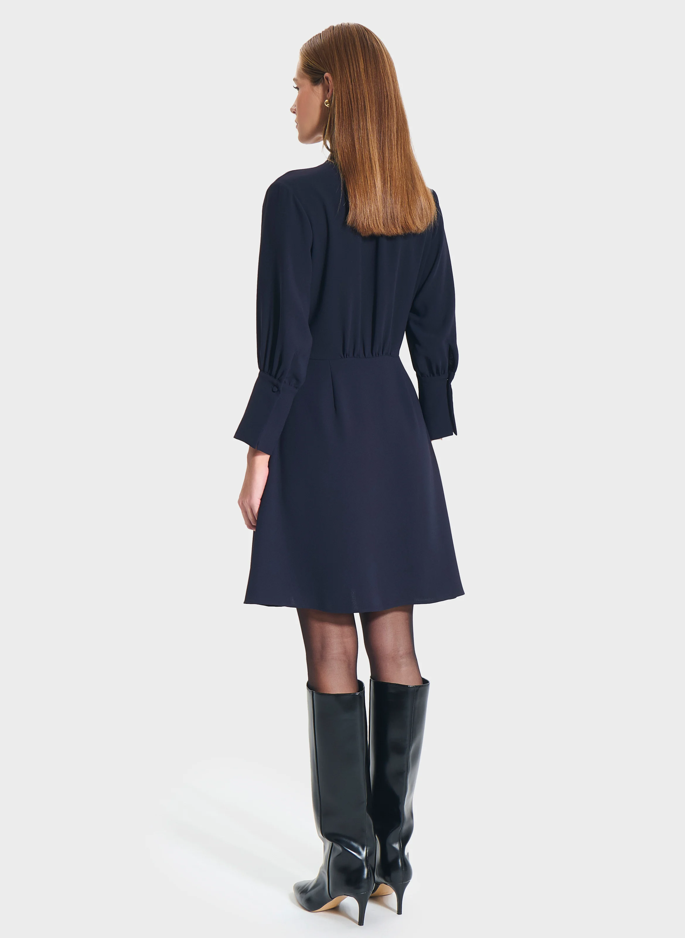 ROSALINDA - Robe courte col V | Bleu