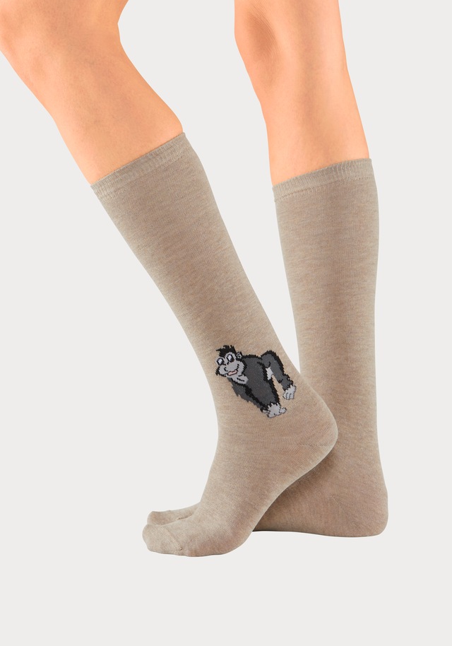 H.I.S Kniestrümpfe Packung, 5 Stk. tlg. mit eingestricktem Moriv