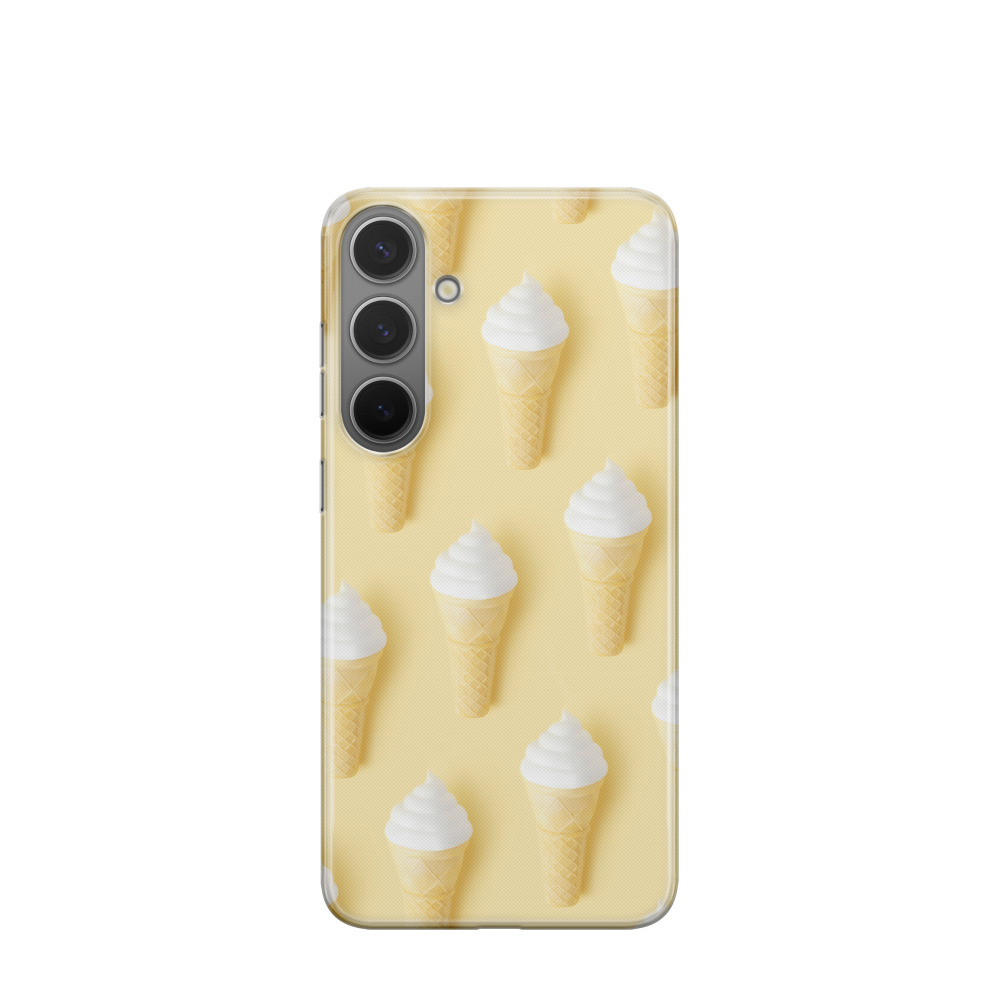Samsung Galaxy S24 Plus Gummi Hülle Eiskrone - Gelb