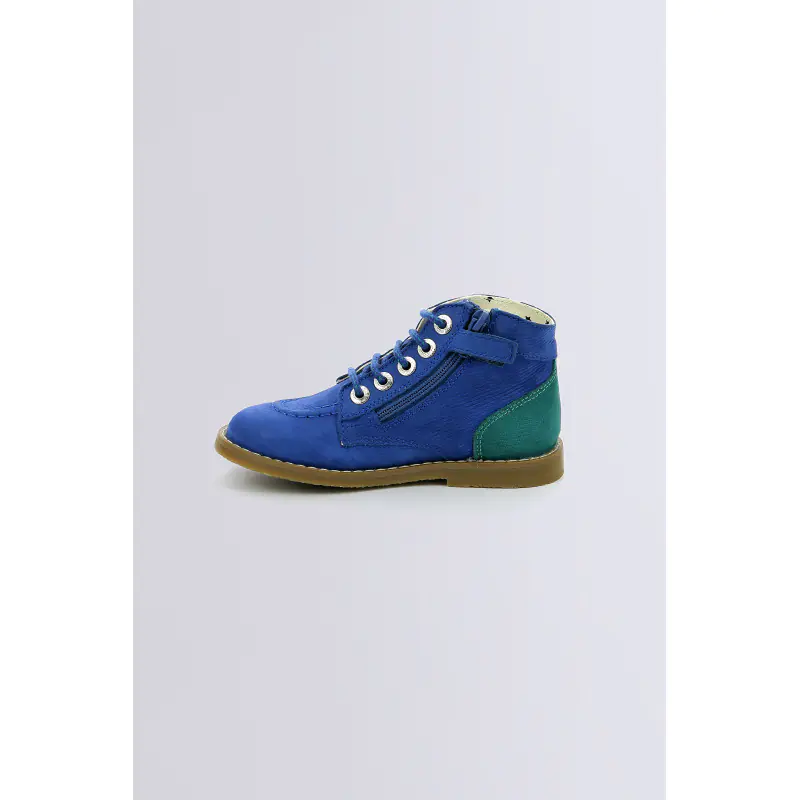 KOUKLEGEND X BONTON BLEU VERT BOTTINES Cuir Garçon