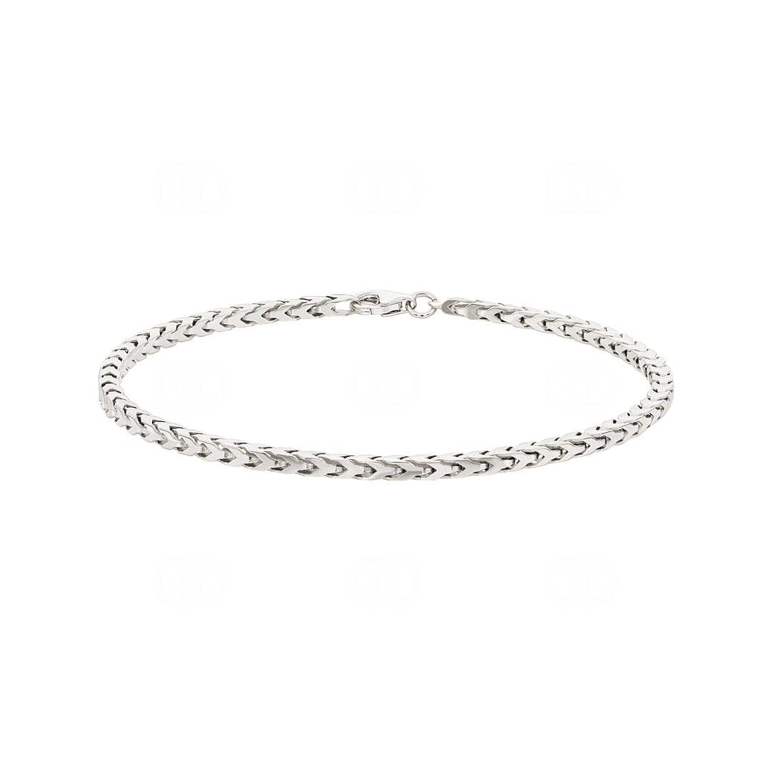 3mm Armband 750/18 K Weissgold