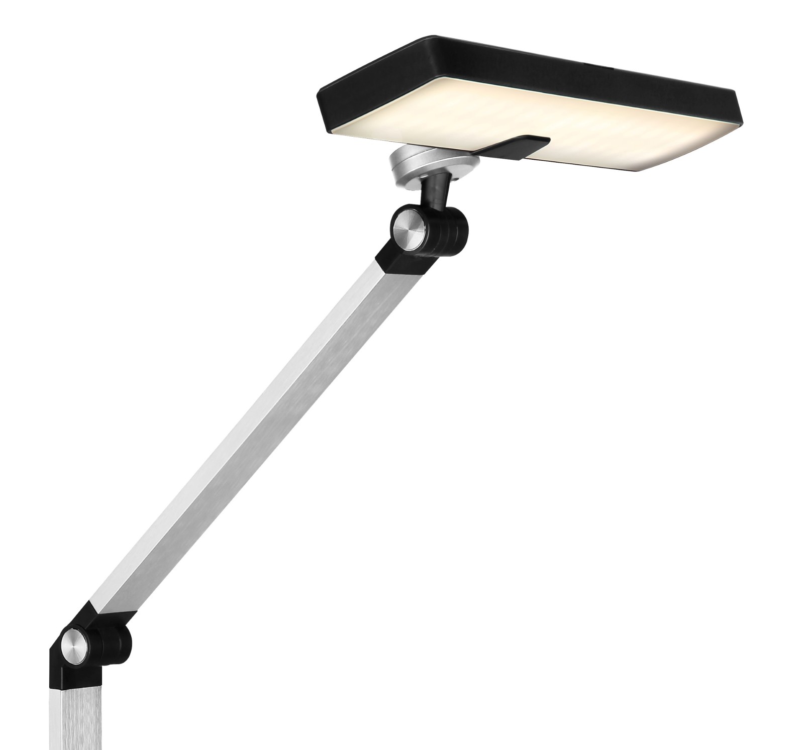 LED-Schreibtischlampe - silber-schwarz - Touchdimmer