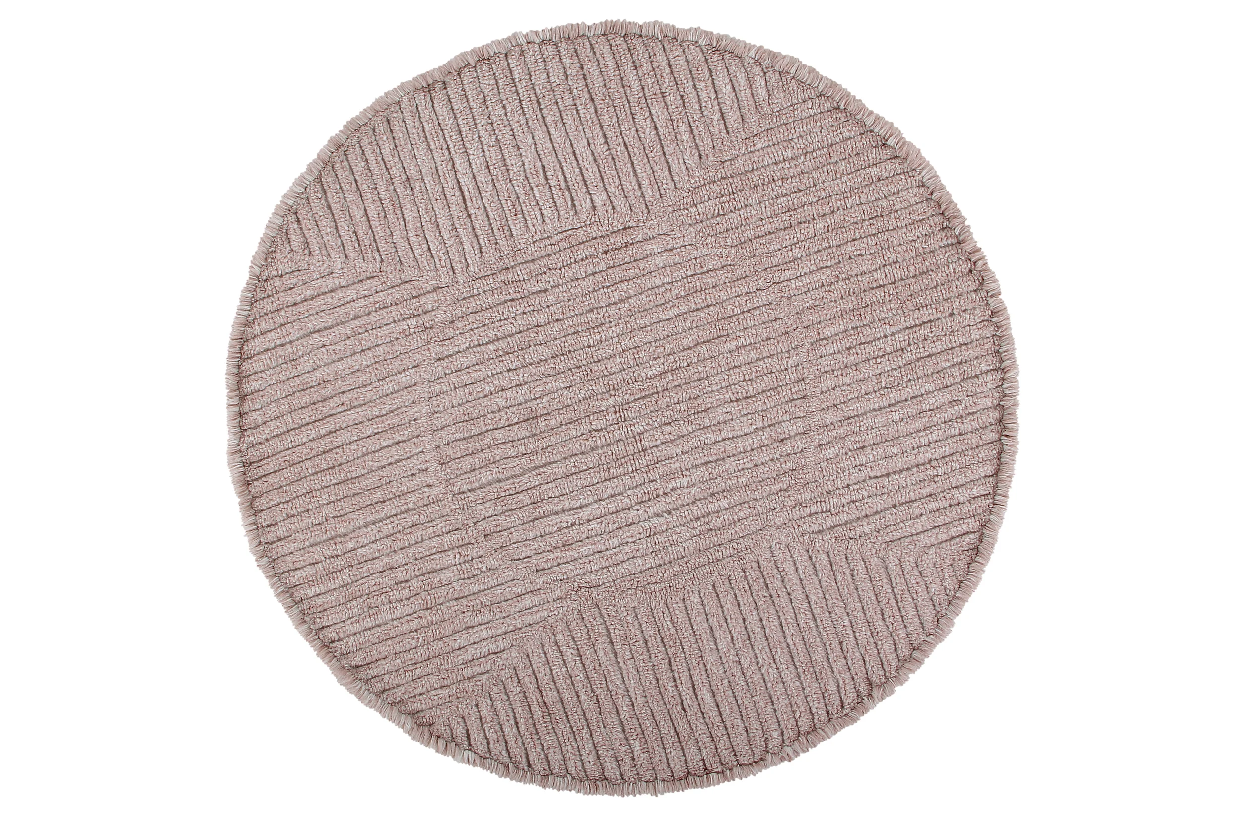DOMAINES - Tapis rond en laine lavable | Gris