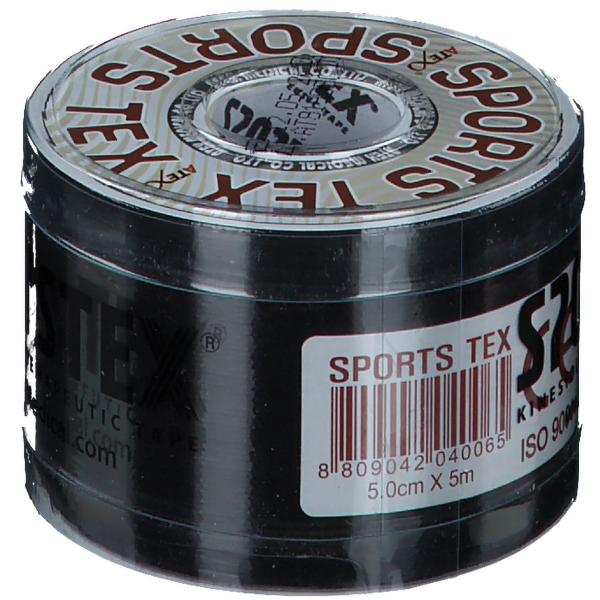 ATEX® SPORTS TEX Kinesiologie Tape 5 cm x 5 m Schwarz