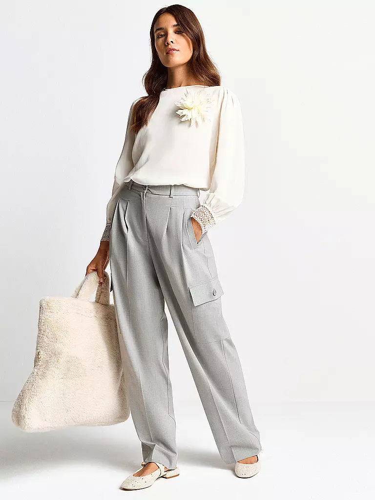 RICH & ROYAL Umhängetasche in Felloptik beige