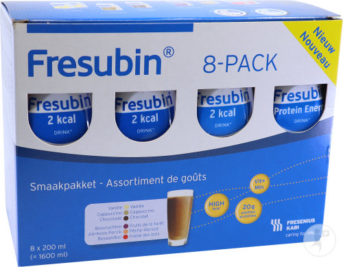 Fresubin 2 Kcal Drink Assortiment De Goûts Flacons 8x200ml