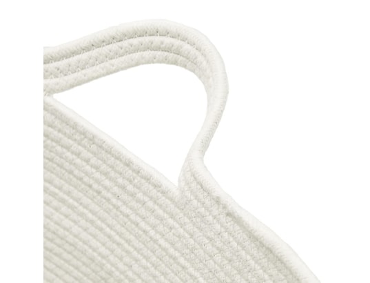 VIDAXL - Panier à linge gris et blanc ø60x36 cm coton