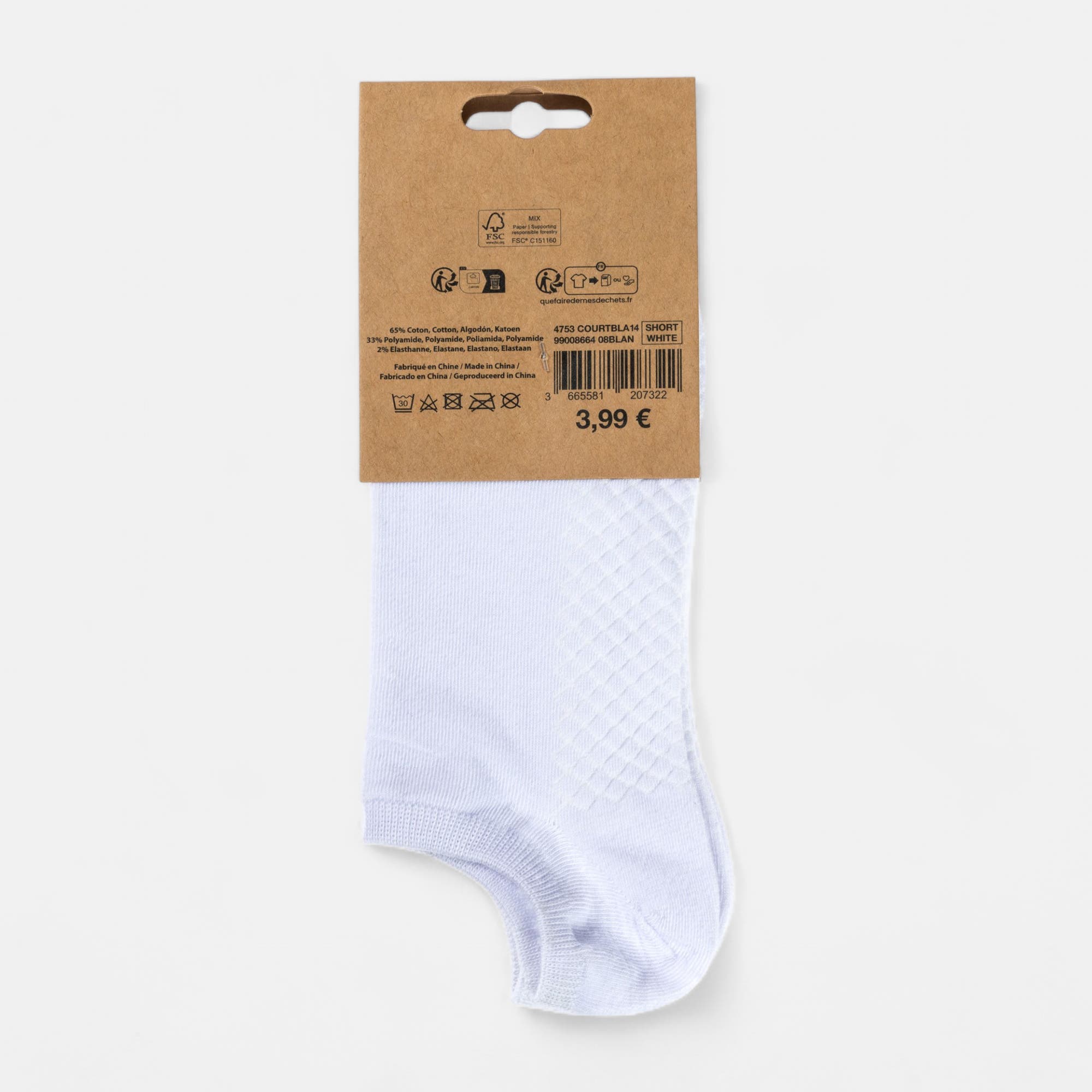 Chaussettes Homme blanc
