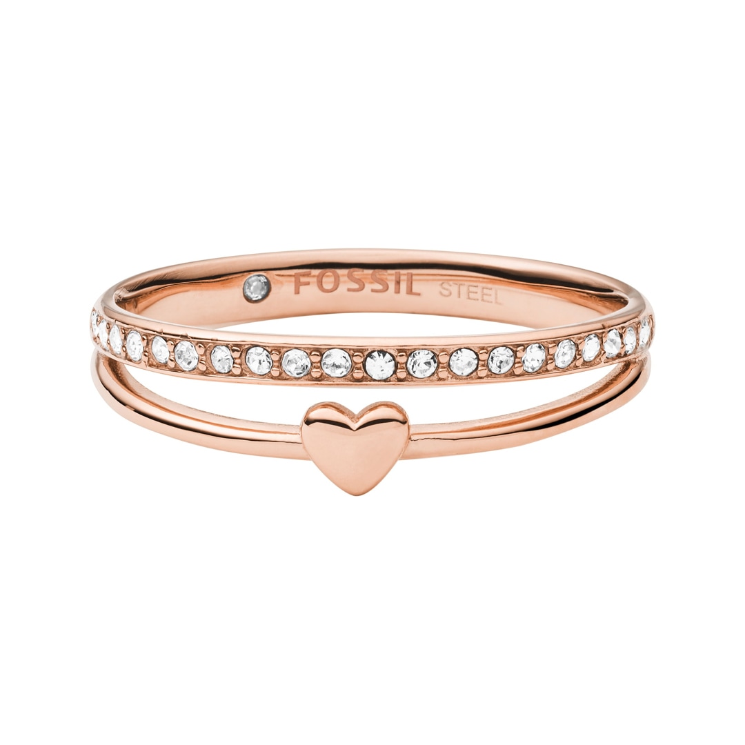 Fossil Damenring Vintage Glitz