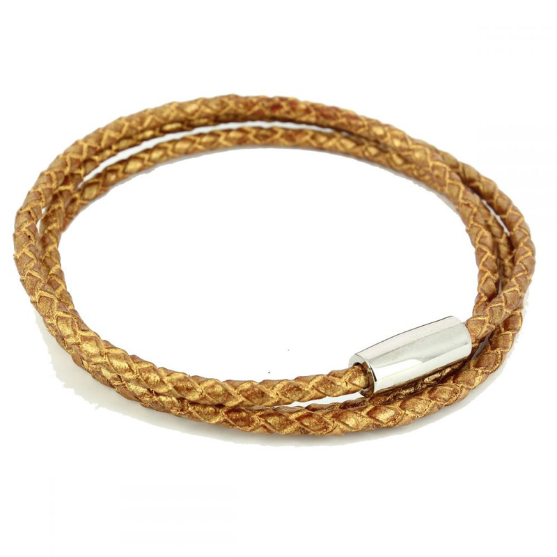 Bracelet tressé Homme Monart, orange