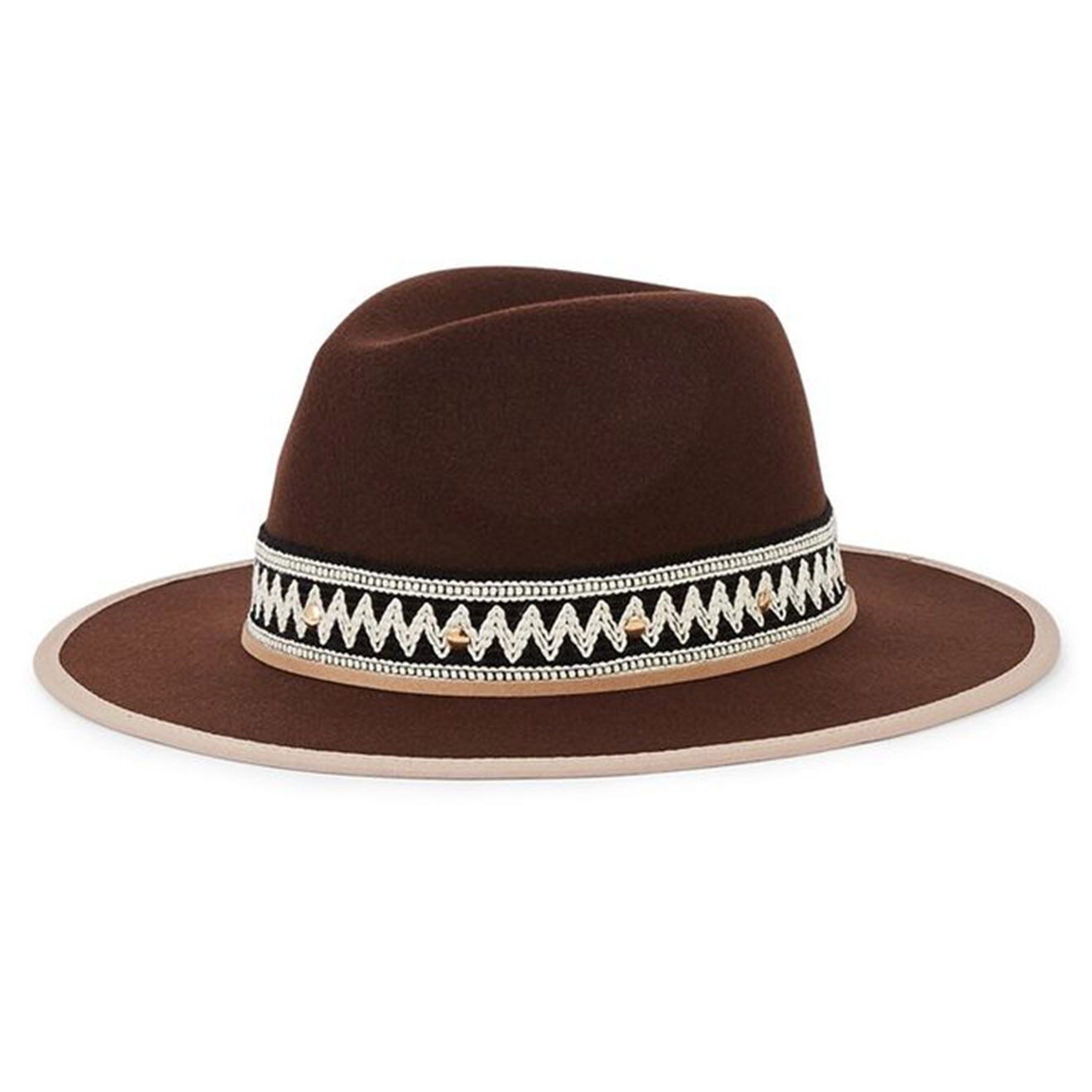 Wild Chapeau Ruban Motifs marron