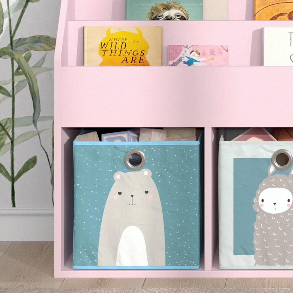 Vicco Kinderbücherregal Luigi 72 x 79 cm, Rosa, Kinderzimmerregal, offene Fächer