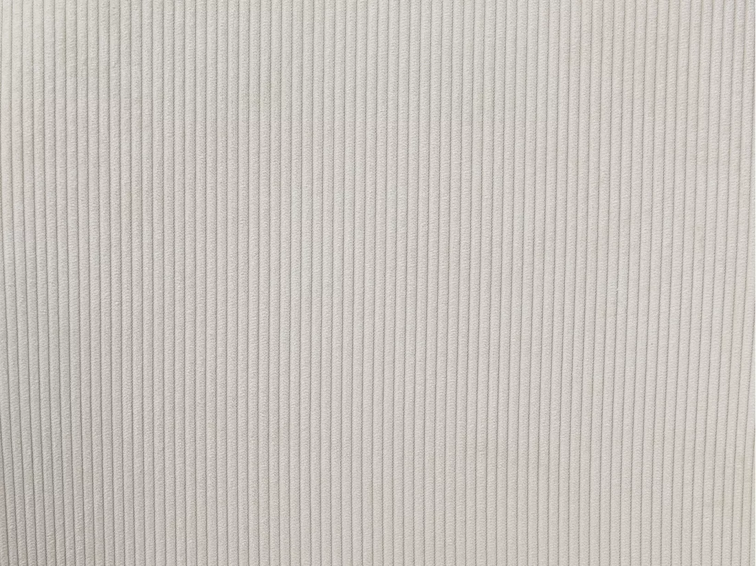 Lot de 2 tabourets de bar en velours côtelé et métal noir - Hauteur réglable - Crème - MASURIE