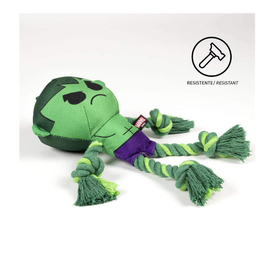 Pelúcia do Hulk da Disney Marvel com corda para cães
