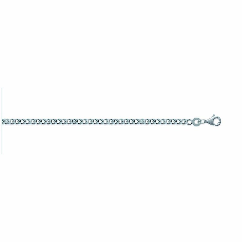 Chaine Homme - Argent 925 - Chaîne gourmette - Largeur : 2,5 mm - Longueur : 45 cm