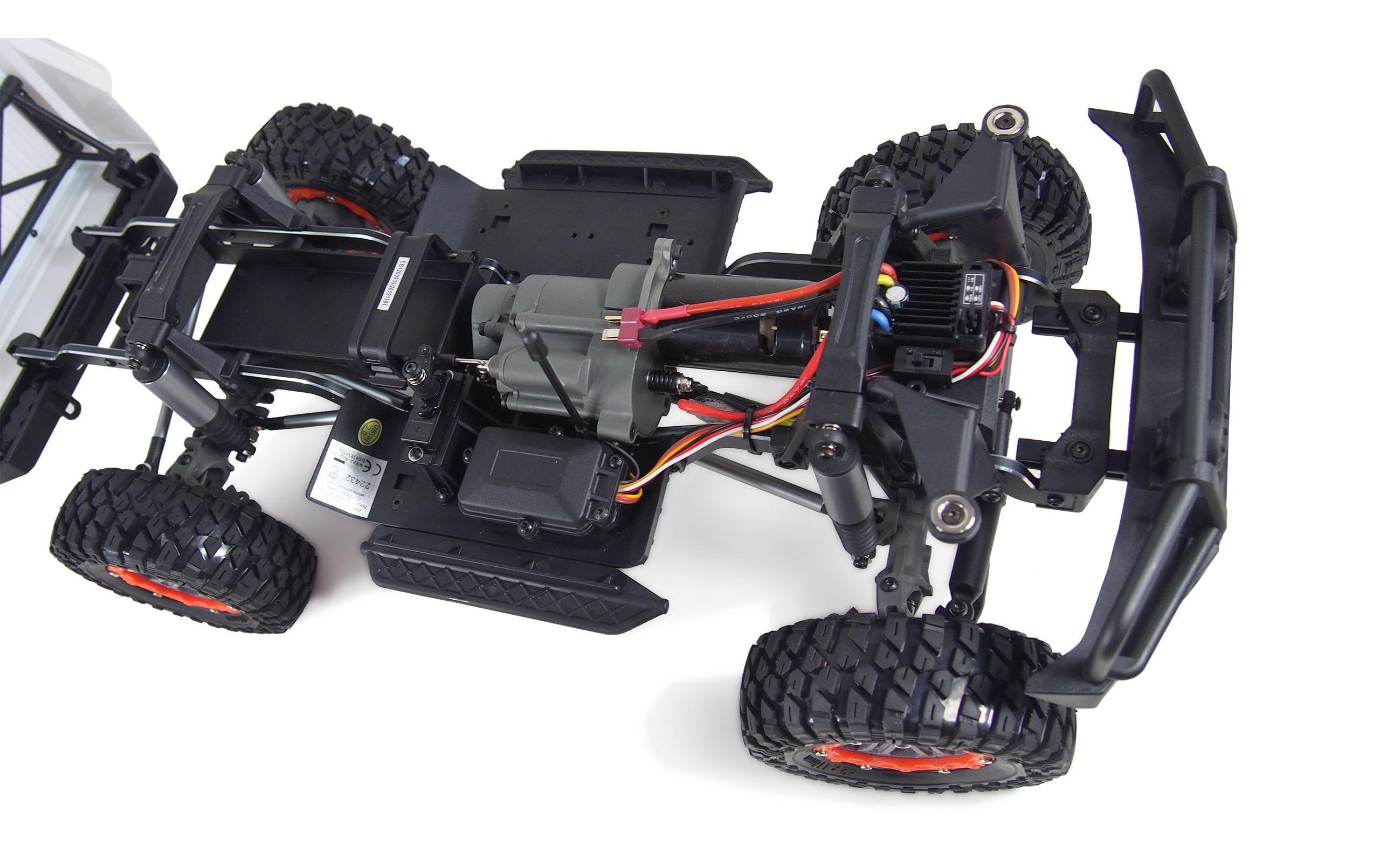 Scale Crawler AMXRock RCX10B Basic Weiss, ARTR, 1:10<br>Rock Crawler Pick-up mit 2-Gang Getriebe