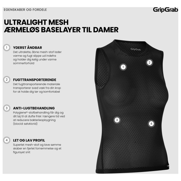 GripGrab - Women's Ultralight Mesh Base Layer - Sous-vêtement synthétique