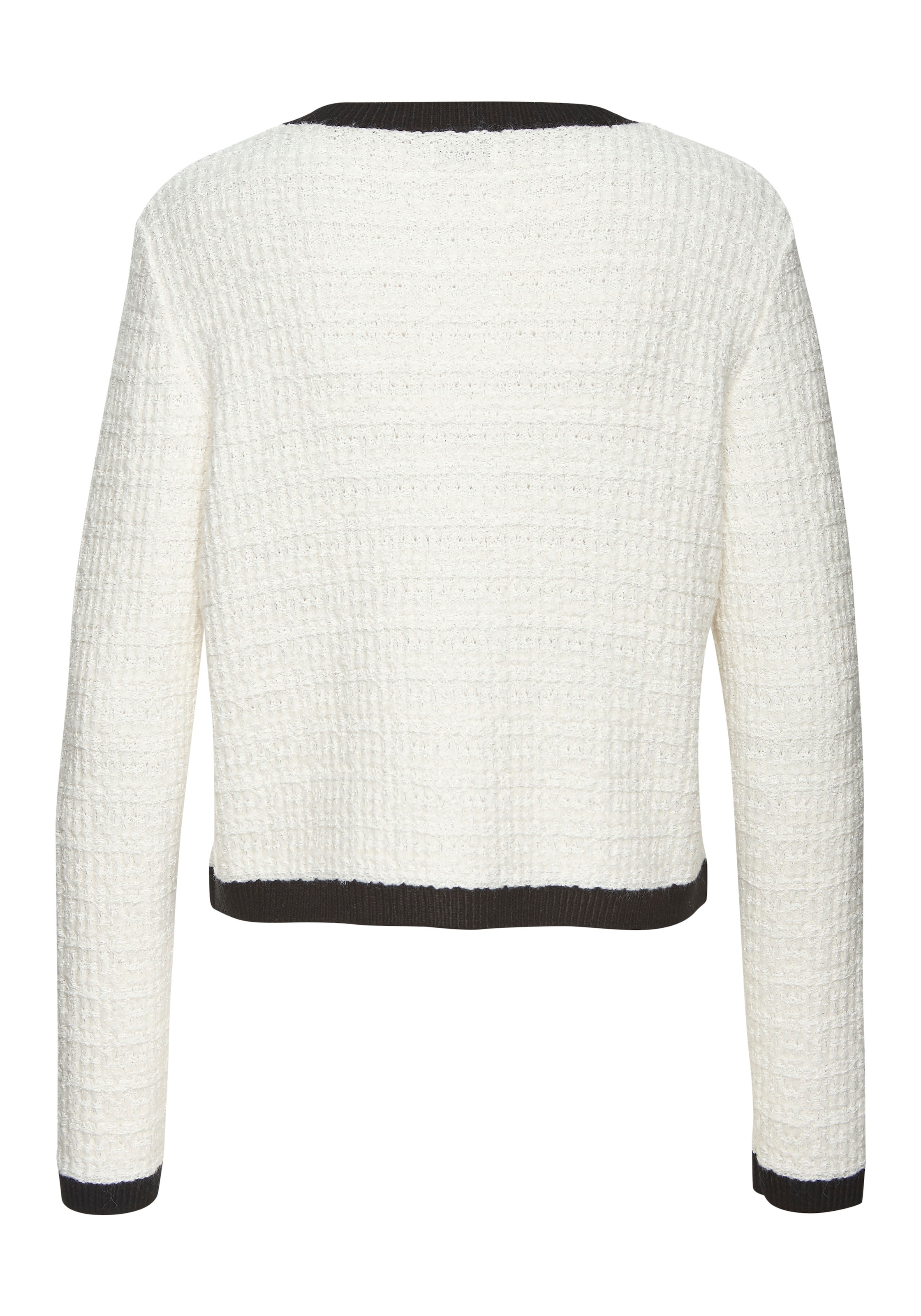 LASCANA Strickjacke , mit dezentem Lurexgarn, Kontrastbündchen, casual-chic, elegant