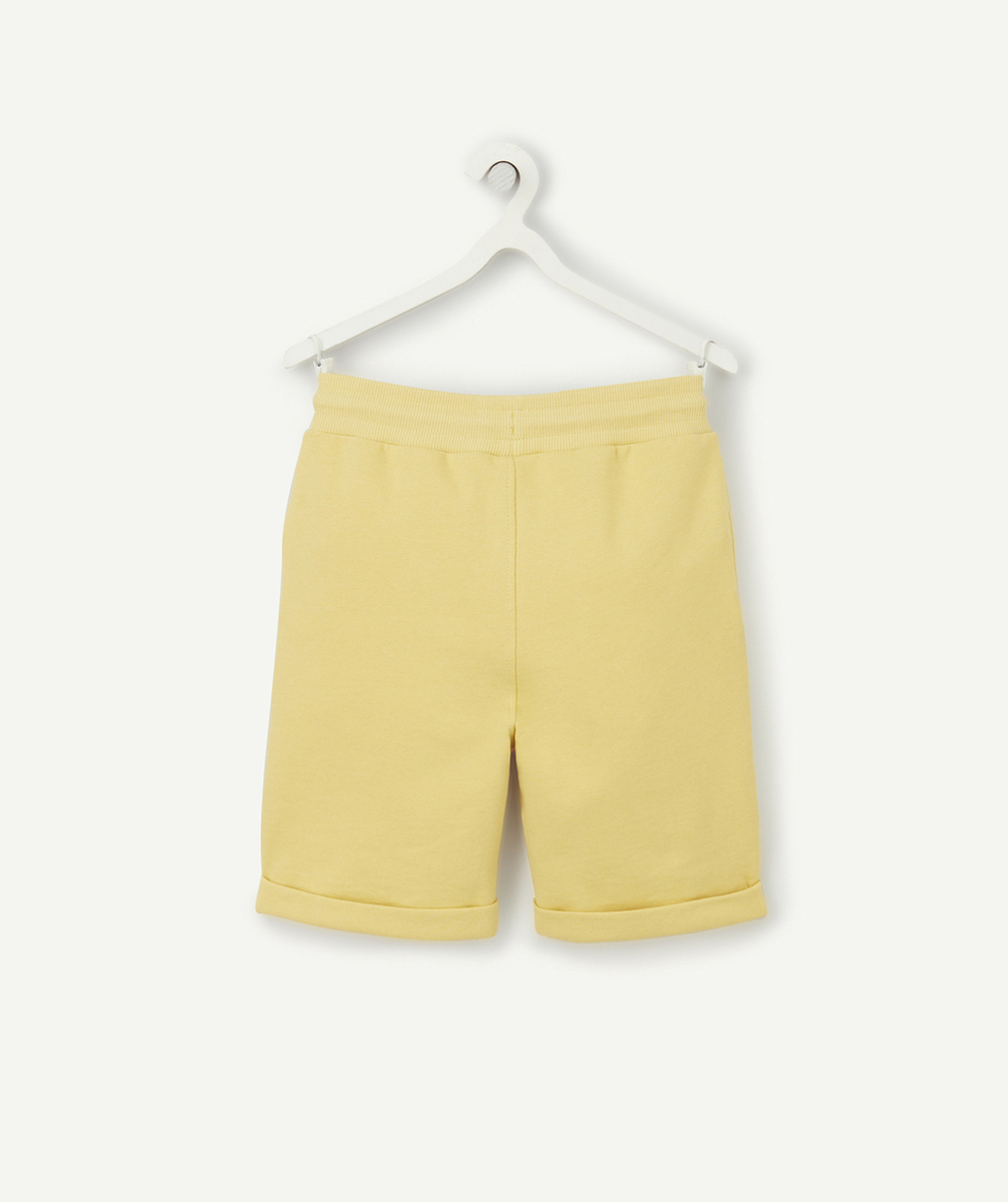 BERMUDA DROIT GARÇON EN COTON JAUNE