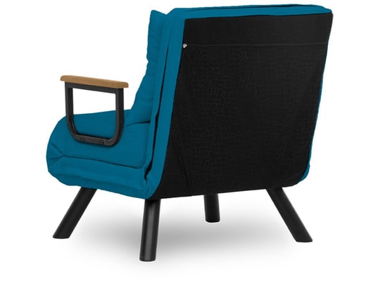 CONCEPT1 - Fauteuil convertible Sando Single vert pétrole 67 x 78 x h78