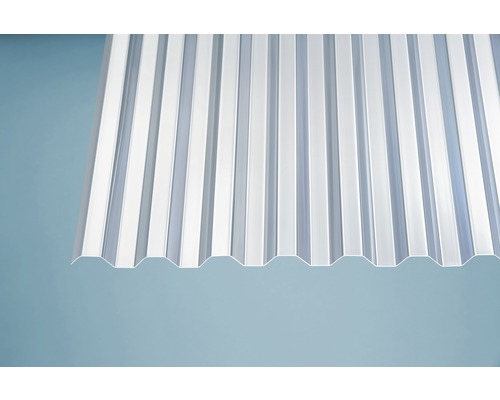 PVC golfplaat trapeziumvormig 70/18 helder 2500 mm x 1090 mm x 1,1 mm