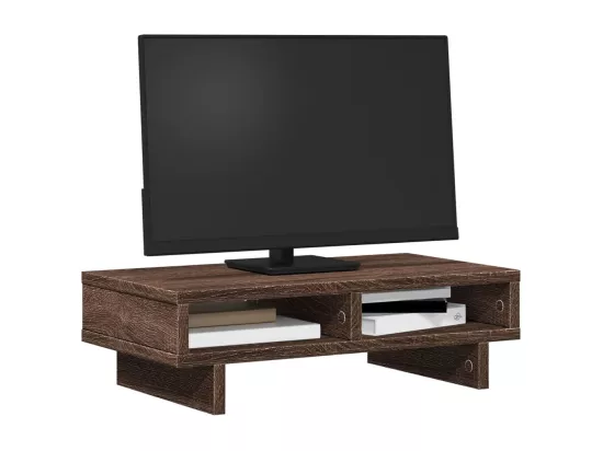 Support de moniteur chêne marron 50x27x15 cm bois d'ingénierie