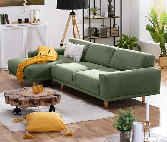 Ecksofa »Penelope«, grün, links