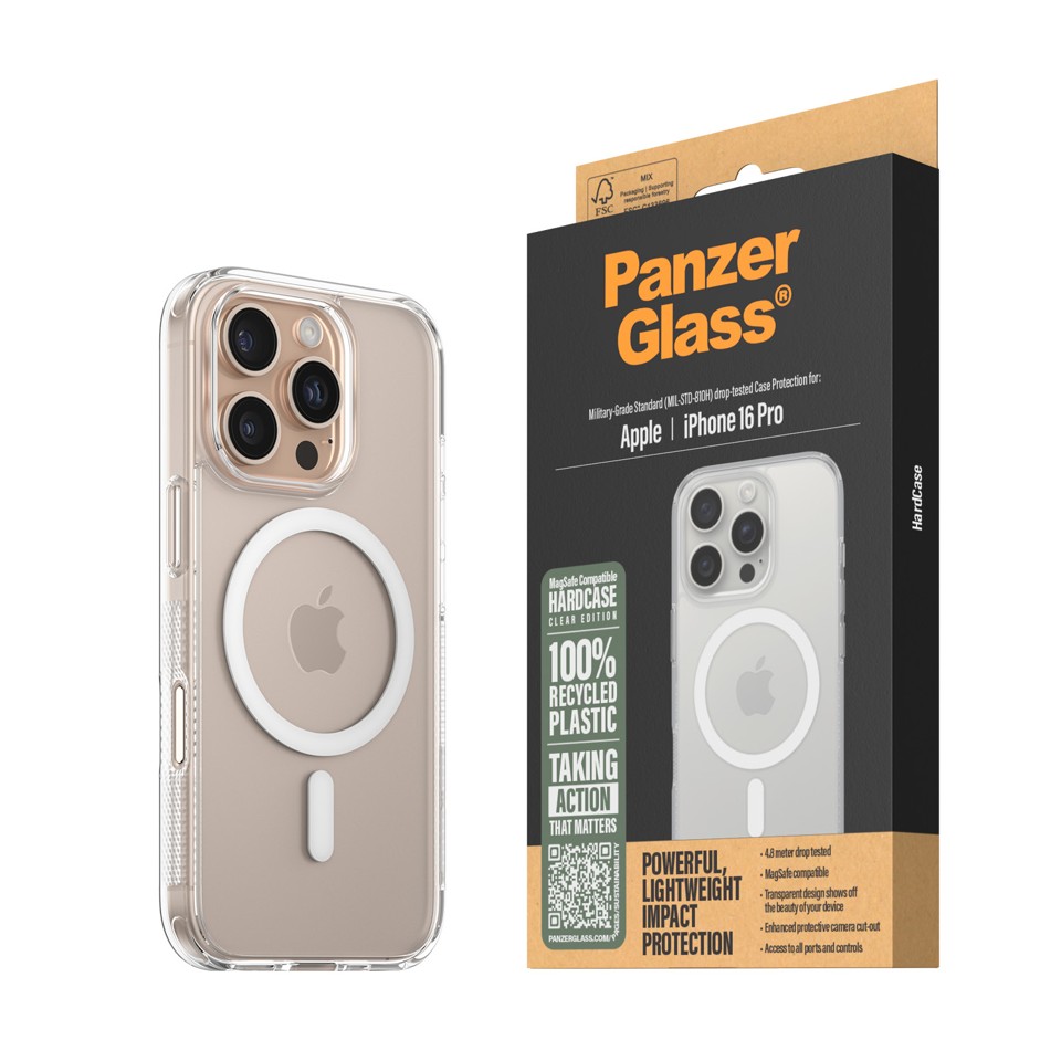 PanzerGlass - HardCover MagSafe - iPhone 16 Pro - Hvid